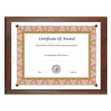 NuDell Award-A-Plaque Document Holder, Acrylic/Plastic, 10-1/2 x 13, Walnut