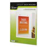 NuDell Clear Plastic Sign Holder, Wall Mount, 11 x 17