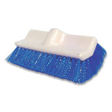 O'Dell Synthetic Fiber Scrub Brush, Blue Synthetic Bristles, 10" Brush, White Foam Handle