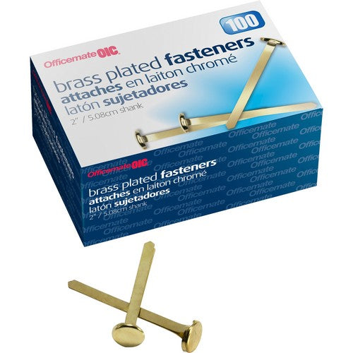 Officemate Brass Plated Round Head Fasteners - 99817