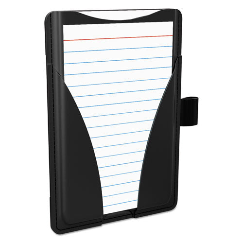 Oxford At Hand Note Card Case, Holds 25 3 x 5 Cards, 5.5 x 3.75 x 5.33, Poly, Black