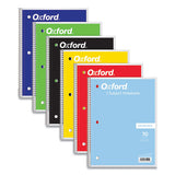 Oxford Coil-Lock Wirebound Notebooks, 3-Hole Punched, 1 Subject, Medium/College Rule, Randomly Assorted Covers, 10.5 x 8, 70 Sheets