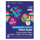 Pacon Tru-Ray Construction Paper, 76lb, 9 x 12, Assorted Bright Colors, 50/Pack