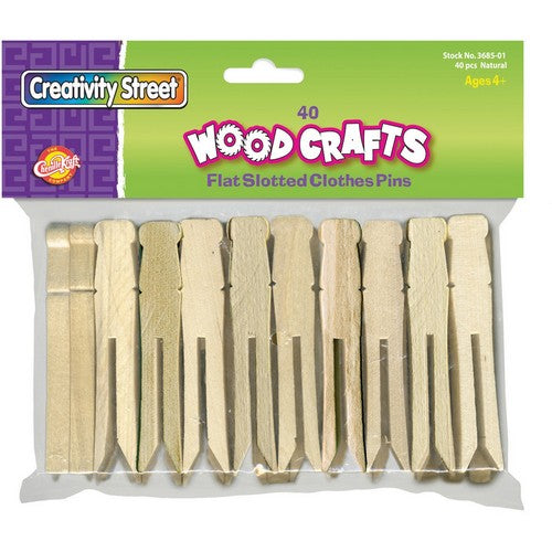 Creativity Street Flat-Slotted Clothespins - 3685-01