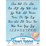 Pacon Cursive Cover Colored Paper Chart Tablet - 74731