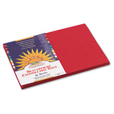 SunWorks Construction Paper, 58lb, 12 x 18, Holiday Red, 50/Pack