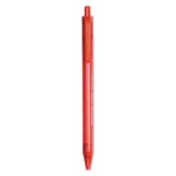 Paper Mate InkJoy 100 RT Ballpoint Pen, Retractable, Medium 1 mm, Red Ink, Red Barrel, Dozen
