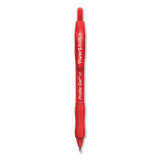 Paper Mate Profile Gel Pen, Retractable, Medium 0.7 mm, Red Ink, Translucent Red Barrel, Dozen