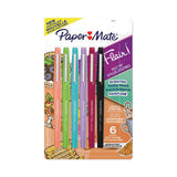 Paper Mate Flair Scented Felt Tip Porous Point Pen, Stick, Medium 0.7 mm, Assorted Ink and Barrel Colors, 6/Pack