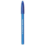 Paper Mate ComfortMate Ultra Ballpoint Pen, Stick, Medium 1 mm, Blue Ink, Blue Barrel, Dozen