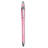 Paper Mate â€œWrite for Hopeâ€ Edition FlexGrip Elite Ballpoint Pen, Retractable, Medium 1 mm, Black Ink, Pink Barrel, Dozen