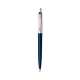 Parker Jotter Ballpoint Pen, Retractable, Medium 1 mm, Blue Ink, Royal Blue/Chrome Barrel