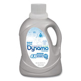 Dynamo Laundry Detergent Liquid 4X, Naked and Free, Unscented, 60 Loads, 60 oz Bottle, 6/Carton