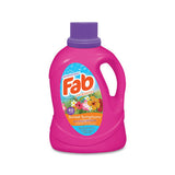 Fab Laundry Detergent Liquid, Sunset Symphony (Sun Kissed Blossoms), 40 Loads, 60 oz Bottle, 6/Carton