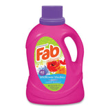 Fab Laundry Detergent Liquid, Wildflower Medley (Flower Showers), 40 Loads, 60 oz Bottle, 6/Carton
