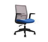 Global Factor – Smart and Chic Pewter Mesh Synchro-Tilter Mid-Back Chair in Plush Fabric, Perfect for your State-of-the-Art Office, Home and Business.