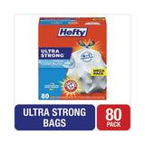 Hefty Ultra Strong Scented Tall White Kitchen Bags, 13 gal, 0.9 mil, 23.75