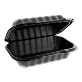 Pactiv Evergreen EarthChoice SmartLock Microwavable MFPP Hinged Lid Container, 9 x 6 x 3.25, Black, 270/Carton