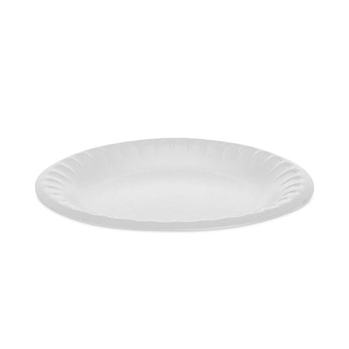 Pactiv Evergreen Placesetter Satin Non-Laminated Foam Dinnerware, Plate, 6" dia, White, 1,000/Carton