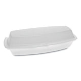 Pactiv Evergreen Foam Hinged Lid Container, Single Tab Lock Hot Dog, 7.25 x 3 x 2, White, 504/Carton