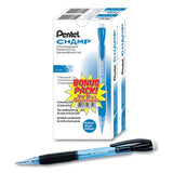 Pentel Champ Mechanical Pencil, 0.7 mm, HB (#2.5), Black Lead, Blue Barrel, 24/Pack