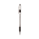 Pentel R.S.V.P. Ballpoint Pen Value Pack, Stick, Fine 0.7 mm, Black Ink, Clear/Black Barrel, 24/Pack