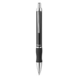 Pentel Client Ballpoint Pen, Retractable, Medium 1 mm, Black Ink, High-Gloss Black/Chrome Barrel
