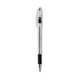 Pentel R.S.V.P. Ballpoint Pen, Stick, Medium 1 mm, Black Ink, Clear/Black Barrel, Dozen