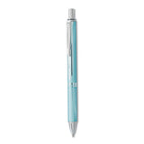 Pentel EnerGel Alloy RT Gel Pen, Retractable, Medium 0.7 mm, Black Ink, Aquamarine Barrel