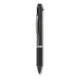 Pentel EnerGel 3 Multi-Color Gel Pen, Retractable, Fine 0.5 mm, Black/Blue/Red Ink, Gray Barrel