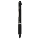 Pentel EnerGel 2S Multi-Color Gel Pen/Pencil, Retractable, Medium 0.5 mm, Black/Red Ink, Black Barrel