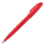 Pentel Arts Sign Pen Fine Point Color Marker, Extra-Fine Bullet Tip, Red, Dozen