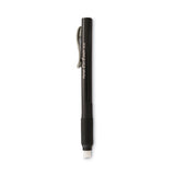Pentel Clic Eraser Grip Eraser, For Pencil Marks, White Eraser, Black Barrel