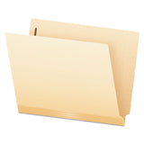 Pendaflex Manila Laminated End Tab Fastener Folders, 1 Fastener, Letter Size, 11-pt Manila Exterior, 50/Box