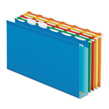 Pendaflex Ready-Tab Extra Capacity Reinforced Colored Hanging Folders, Legal Size, 1/6-Cut Tab, Assorted, 20/Box