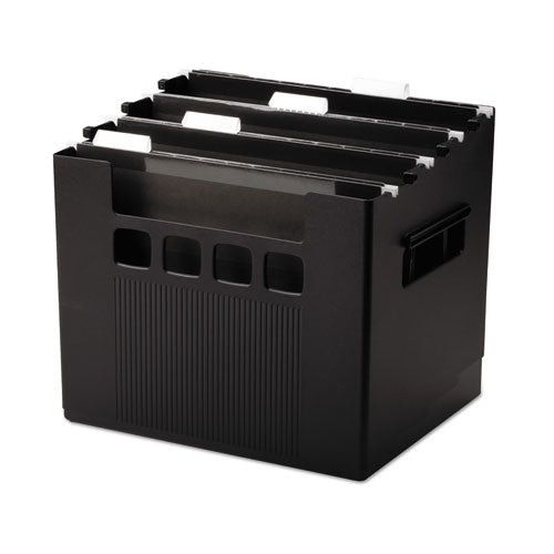 Pendaflex Portable Desktop File With Hanging Folders, Letter Size, 10" Long, Black