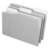 Pendaflex Interior File Folders, 1/3-Cut Tabs: Assorted, Legal Size, Gray, 100/Box