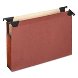 Pendaflex Premium Expanding Hanging File Pockets with Swing Hooks and Dividers, Letter Size, 1/3-Cut Tab, Brown, 5/Box