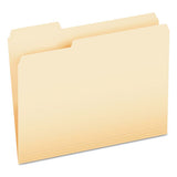 Pendaflex CutLess File Folders, 1/3-Cut Tabs: Assorted, Letter Size, Manila, 100/Box