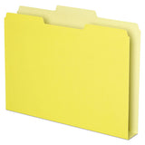 Pendaflex Double Stuff File Folders, 1/3-Cut Tabs: Assorted, Letter Size, 1.5" Expansion, Yellow, 50/Pack