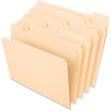 Pendaflex Essentials 1/5 Tab Cut Letter Recycled Top Tab File Folder - 752 1/5