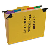 Pendaflex Hanging-Style Personnel Folders, 5 Dividers with 1/5-Cut Tabs, 1/3-Cut Exterior Tabs, Letter Size, Yellow