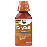 Vicks DayQuil Cold and Flu Liquid, 12 oz Bottle, 12/Carton