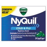 Vicks NyQuil Cold and Flu Nighttime LiquiCaps, 24/Box, 24 Box/Carton