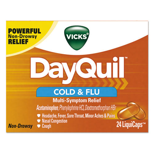 Vicks DayQuil Cold and Flu LiquiCaps, 24/Box