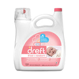 Dreft Ultra Laundry Detergent, Baby Powder Scent, 165 oz Bottle, 4/Carton
