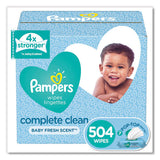Pampers Complete Clean Baby Wipes, 1 Ply, Baby Fresh, 504/Pack