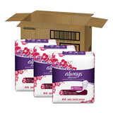 Always Discreet Incontinence Liners, Very Light Absorbency, Long, 44/Pack, 3 Packs/Carton