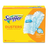 Swiffer Dusters Refill, Fiber Bristle, Light Blue, 18/Box