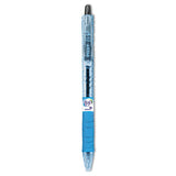 Pilot B2P Bottle-2-Pen Recycled Ballpoint Pen, Retractable, Fine 0.7 mm, Black Ink, Translucent Blue Barrel, Dozen